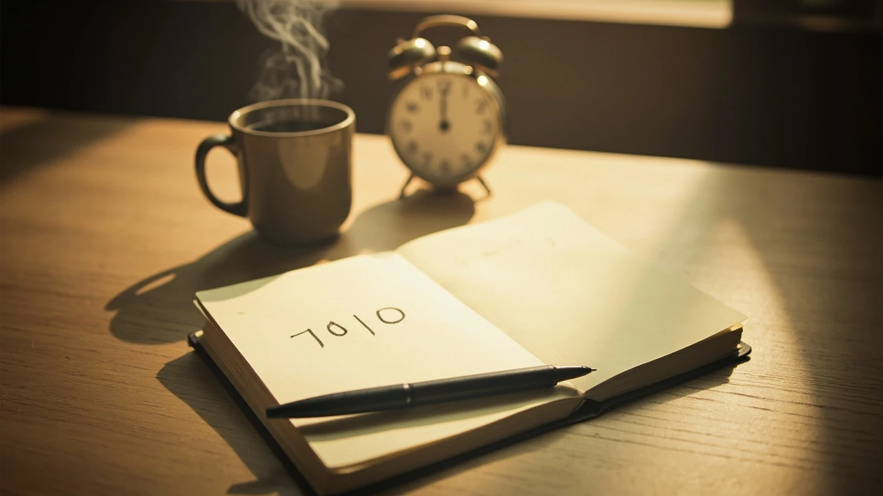 1010 Bedeutung als Ziffernfolge auf einem Notizbuch mit Stift